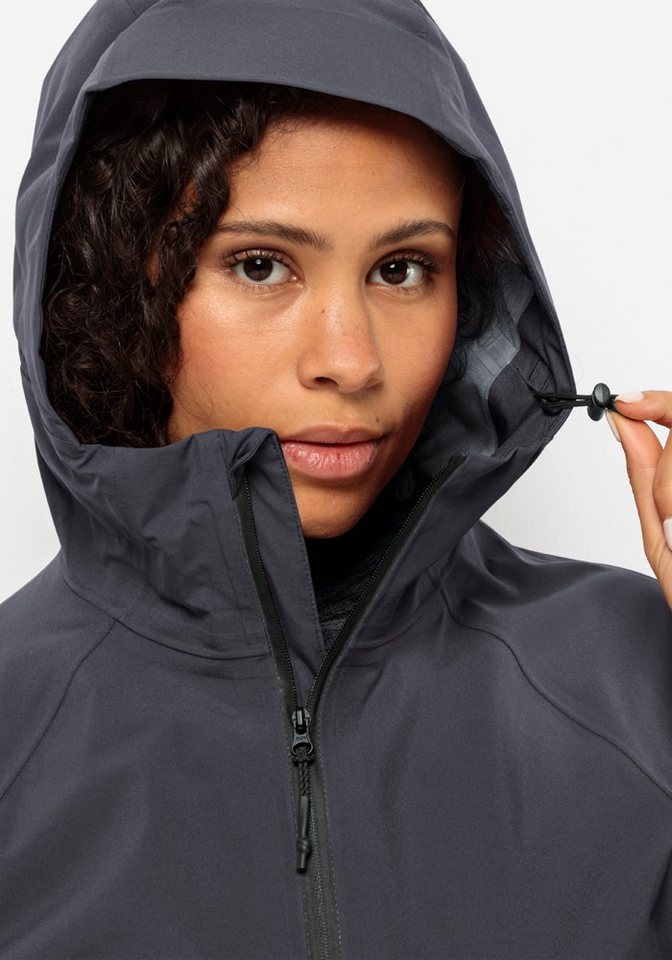 Jack Wolfskin Fahrradjacke BIKE COMMUTE MONO JKT W mit speziell auf das Radfahren ausgelegtem Schnitt, wasserdicht