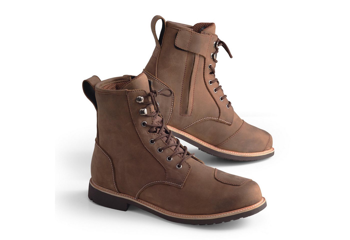 Modeka Modeka Wolter II Stiefel Braun 42 Motorradstiefel (Packung, Antistatische und Öl- und Benzinfeste Sohle) motorradstiefel für herren