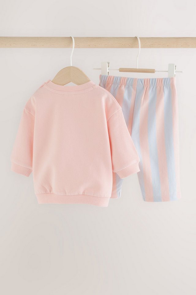 Next Sweatanzug Baby Sweatshirt und Jogginghose mit weitem Bein im (2-tlg) Bild 3
