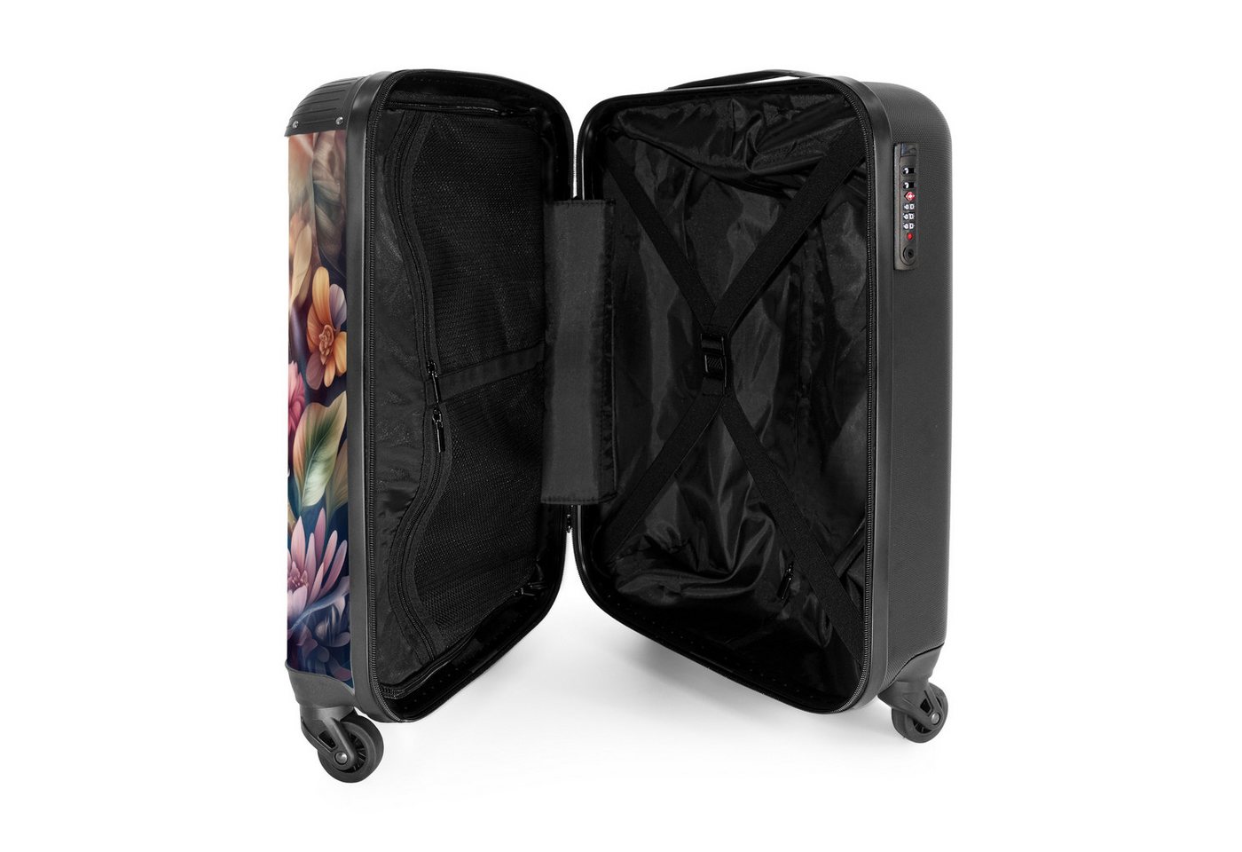 NoBoringSuitcases.com© Kinderkoffer Meeresschildkröte zwischen Unterwasserblumen 55x35x20cm, Kinder Koffer Klein, Trolley Handgepäck, Reisekoffer Bild 5