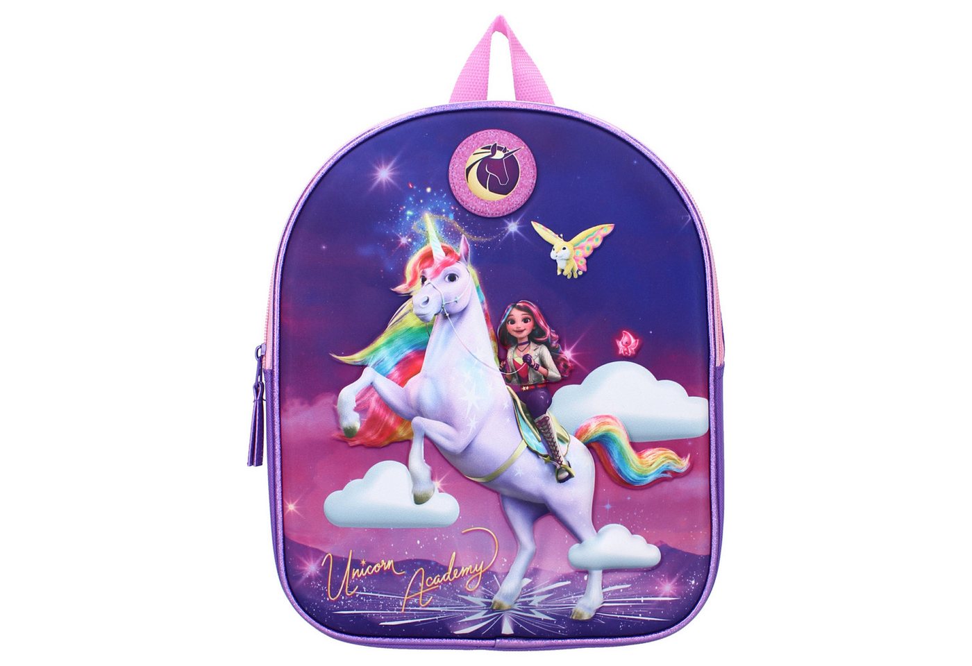 Unicorn Academy Kinderrucksack 3D-Rucksack mit verstellbaren Gurten für Mädchen Bild 4
