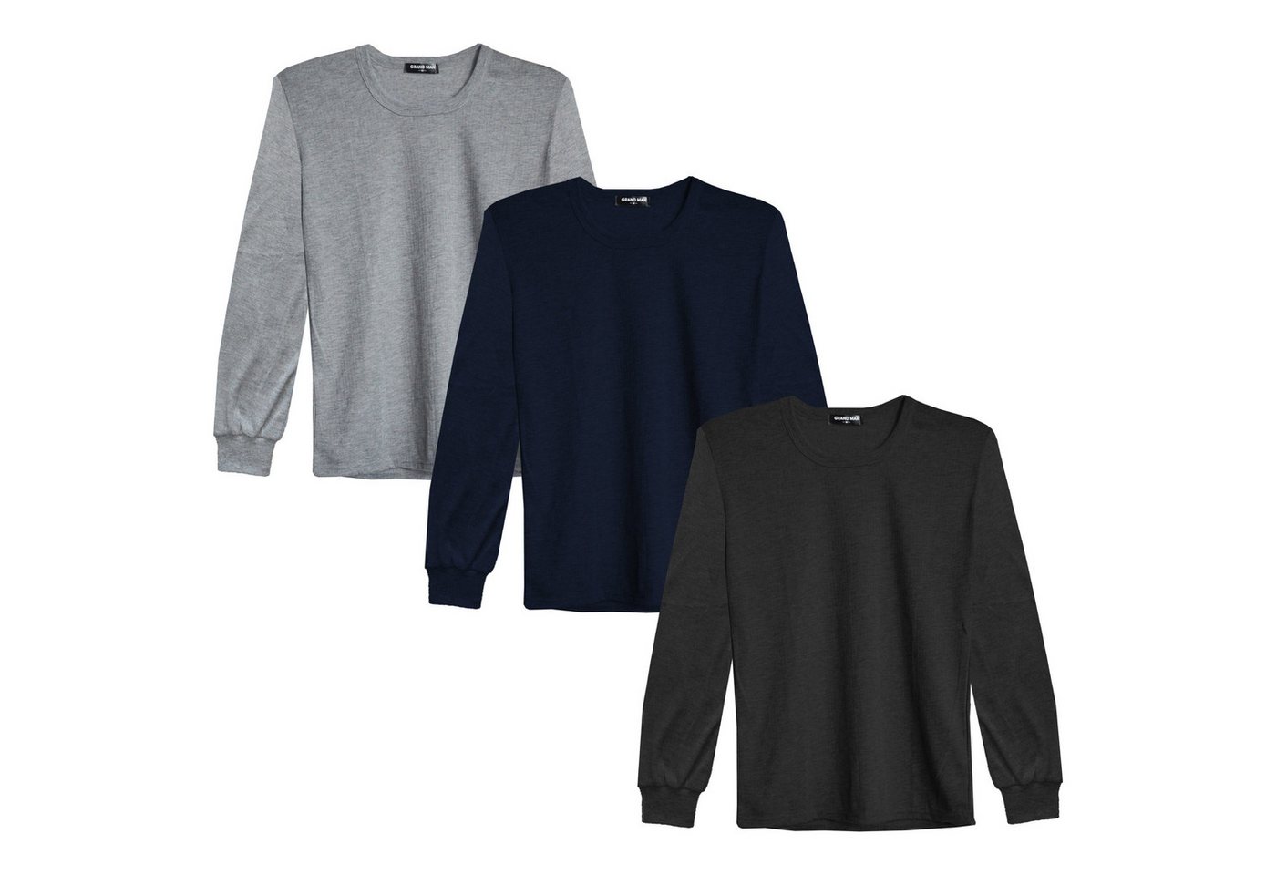 TEXEMP Thermounterhemd 3er Pack Thermo Unterwäsche Thermounterhemd lang Unterhemd Herren (3-St) Bild 2
