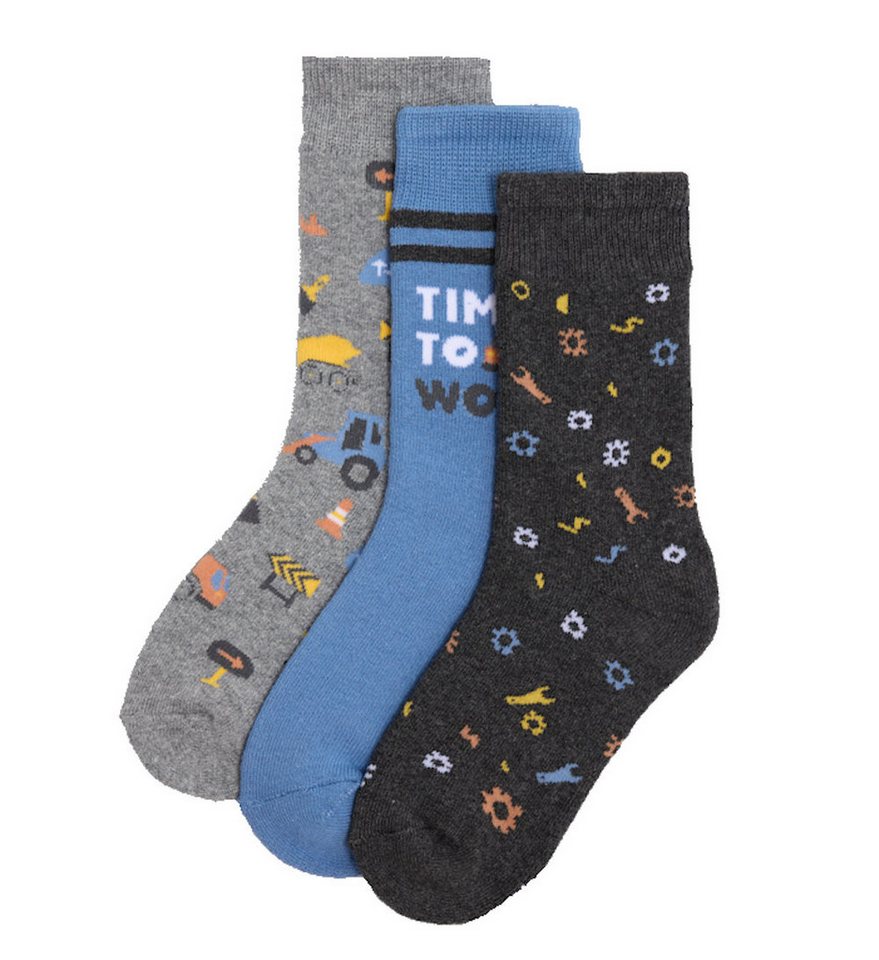 YSABEL MORA Thermosocken Ysabel Mora 3er Pack Jungen Thermosocken Socken Strümpfe Baustelle (3-Paar) Bild 5