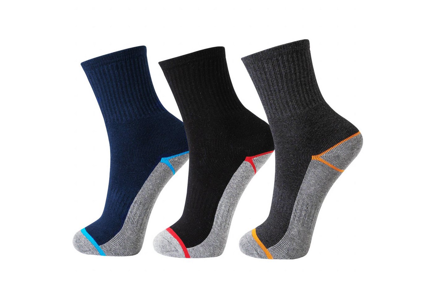 TEXEMP Thermosocken 6 - 12 Paar Thermo Socken Winter Sport Socken Dicke Socken Arbeit (Packung, 12-Paar)