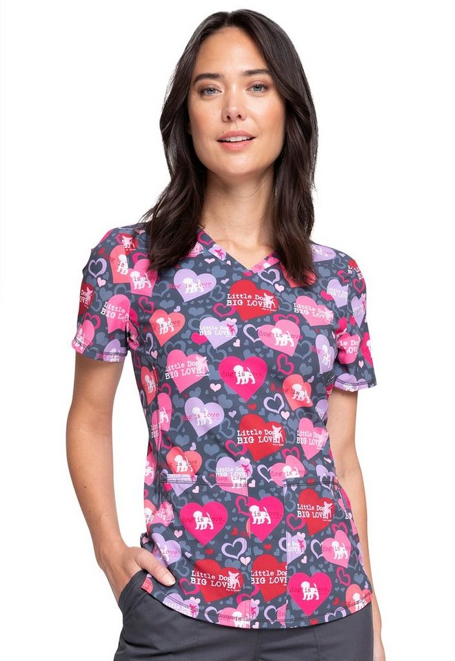 Cherokee Funktionsbluse Bunt bedruckter Damen Kasack "Dog Is Love" Kasack mit Motiv Bild 3