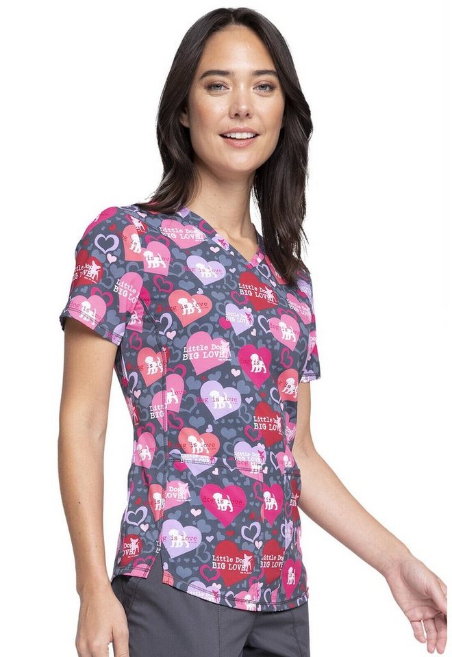 Cherokee Funktionsbluse Bunt bedruckter Damen Kasack "Dog Is Love" Kasack mit Motiv Bild 4