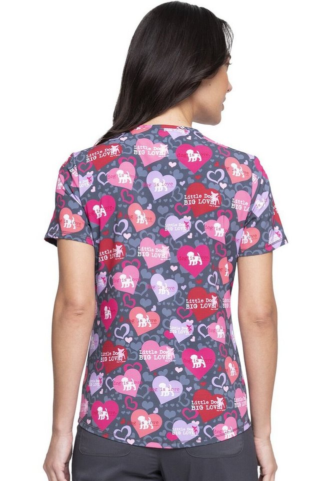 Cherokee Funktionsbluse Bunt bedruckter Damen Kasack "Dog Is Love" Kasack mit Motiv Bild 5