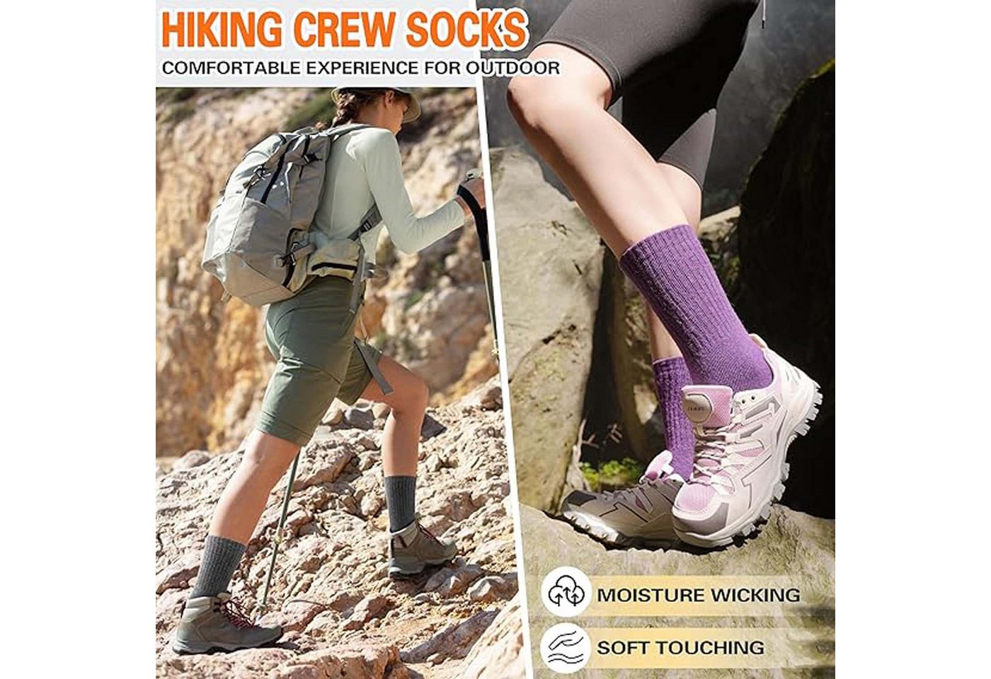 Autrucker Thermosocken Damen Socken Winter Socken 5 Paar atmungsaktiv warm (5-Paar) Bild 4