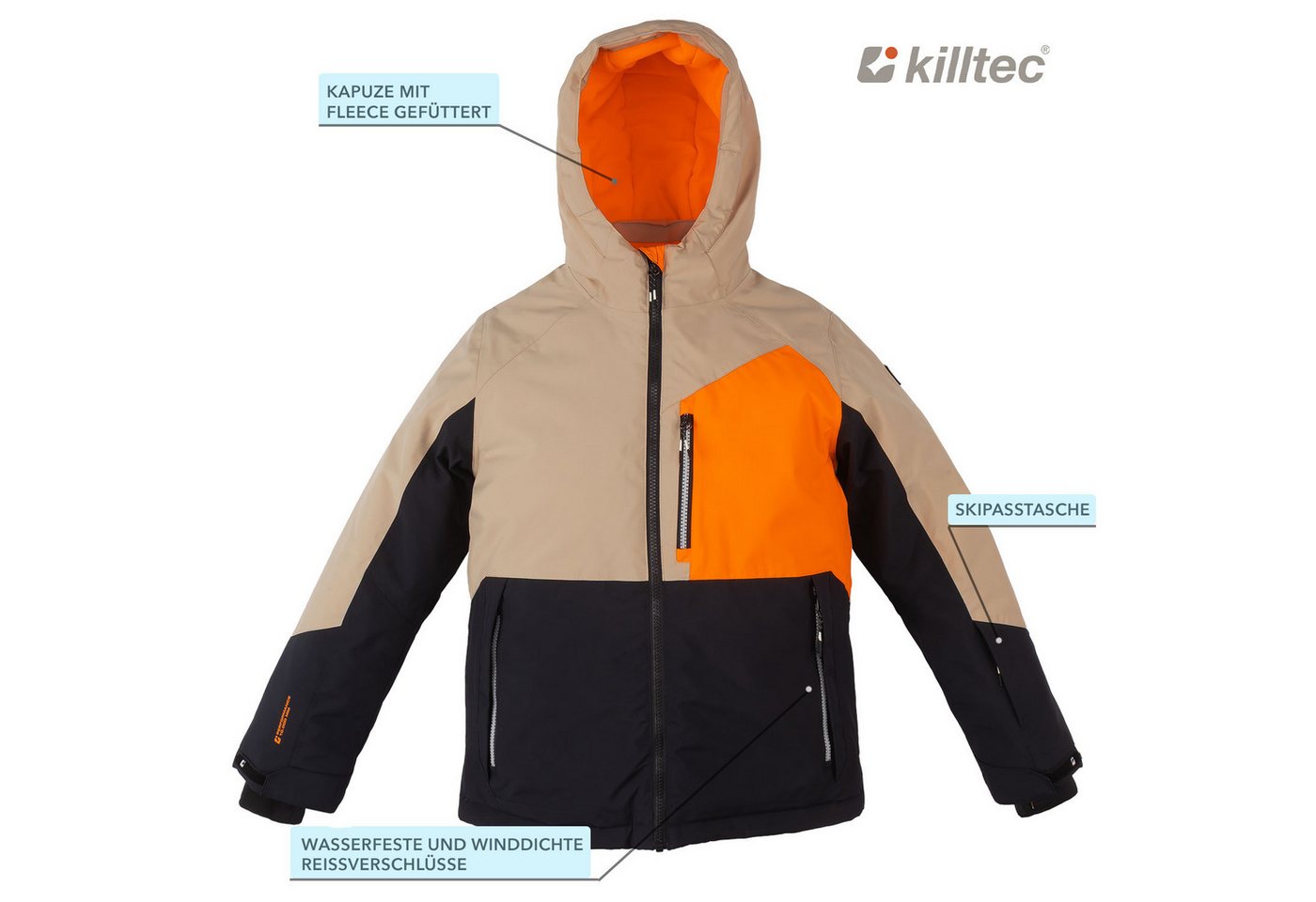 Killtec Skianzug Jungen Alpin Skijacke + Skihose, wasserdicht - winddicht - atmungsaktiv - mit Schneefang Bild 5