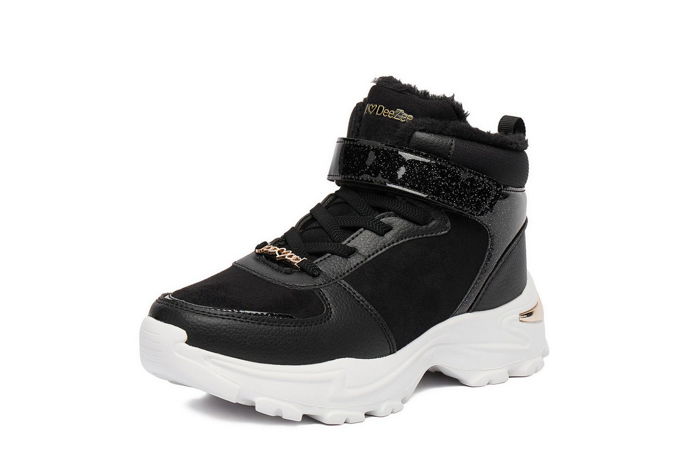 DeeZee Deezee Mädchen Turnschuhe 5907964506843 Schwarz Walkingschuh Bild 4