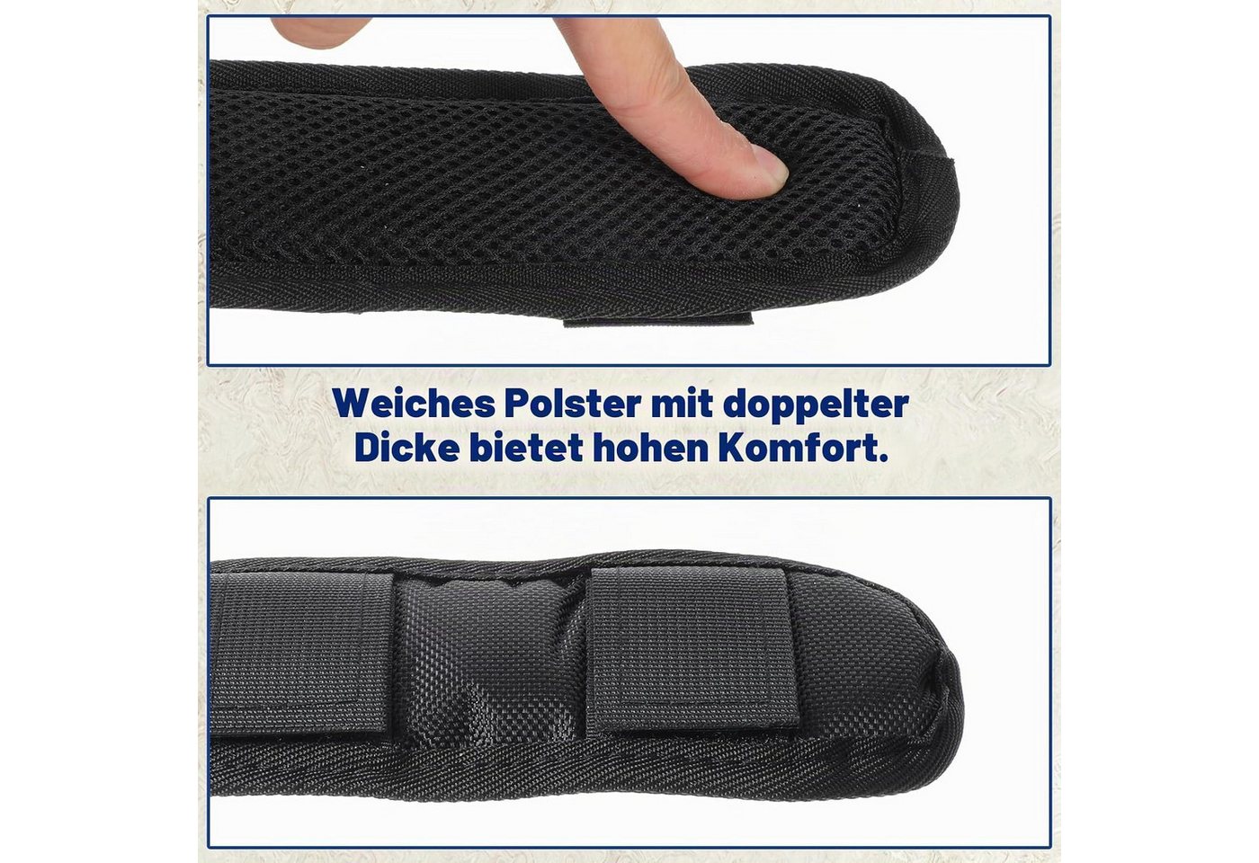 FOUORTUNATE-BEE Schulterriemen 2er Set Schultergurte mit Polsterung, rutschhemmend & bequem (2-St) Universal-Schulterriemen für Kamera, Laptop, Gitarre & Rucksack Bild 4