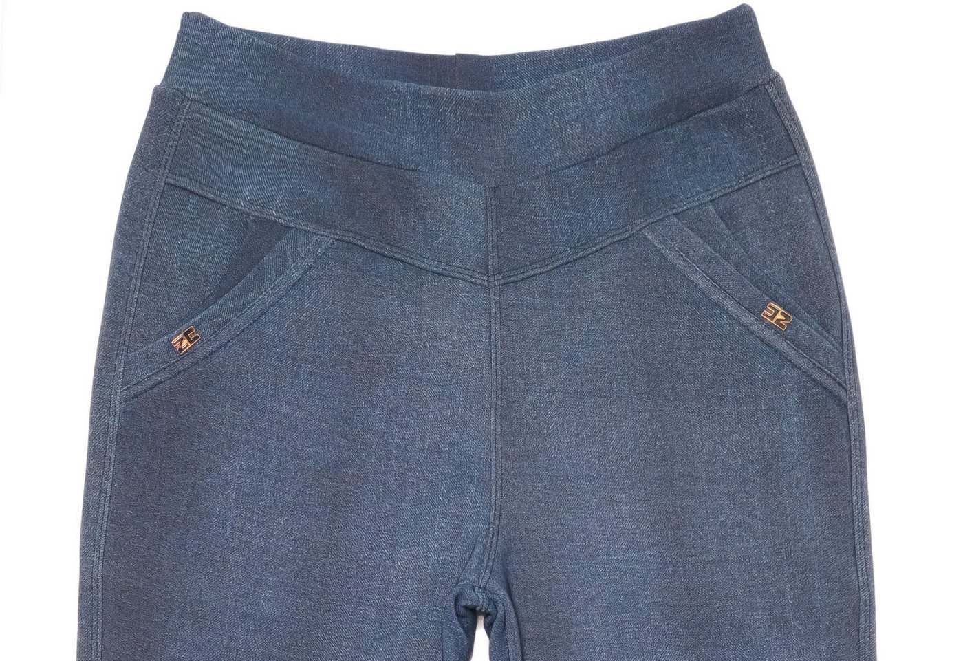 dy_mode Thermohose Damen Thermohose in Jeans-Optik Stretchhose mit Innenfutter mit elastischem Bund, mit Innenfutter Bild 2
