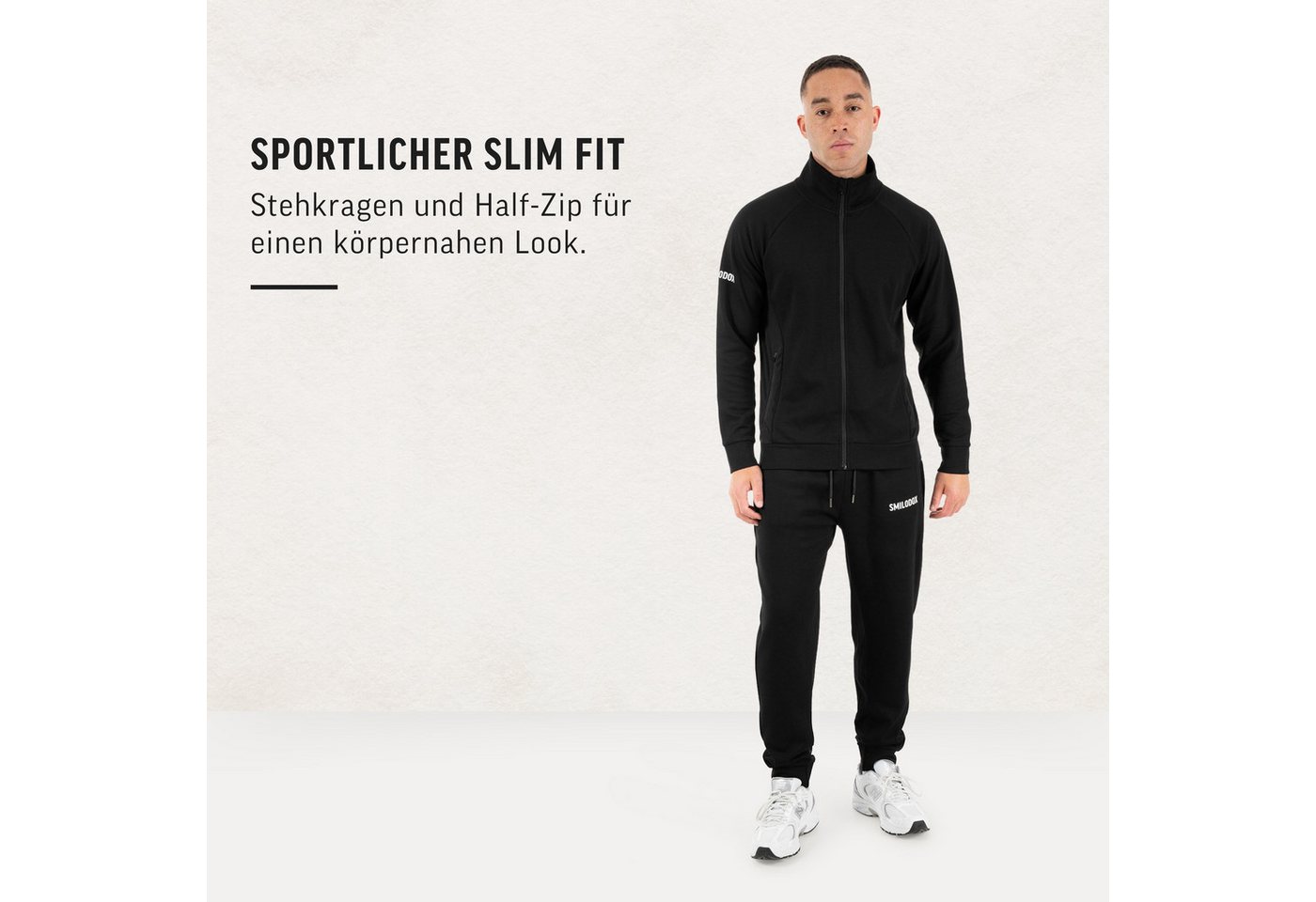 Smilodox Trainingsjacke Denzo Herren, Sportjacke, Fitness, Zip Jacke, Activewear Mesh Einsätze, Soft Touch, Zip Taschen, Rippbündchen, Komfort Bild 3