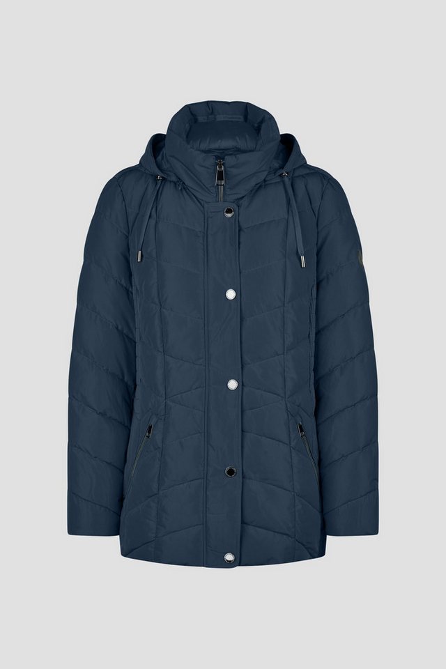Barbara Lebek Winterjacke Barbara Lebek Steppjacke mir Kapuze - dunkelblau (1-St)