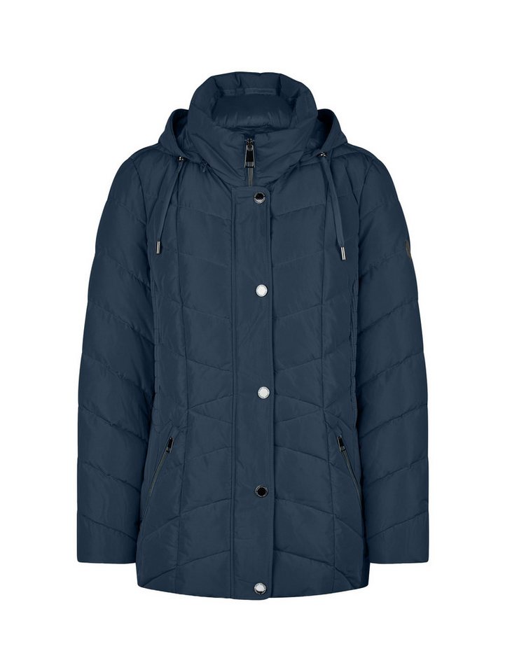 Barbara Lebek Winterjacke Barbara Lebek Steppjacke mir Kapuze - dunkelblau (1-St) Bild 2