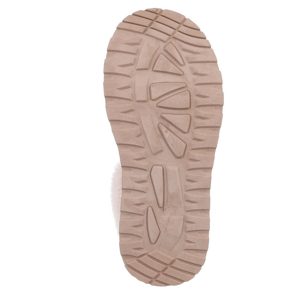 Ital-Design Damen Plüsch Slip-On Schuhe für Alltag und Freizeit Snowboots (90457920) Flach Stiefeletten in Hellbraun Bild 2