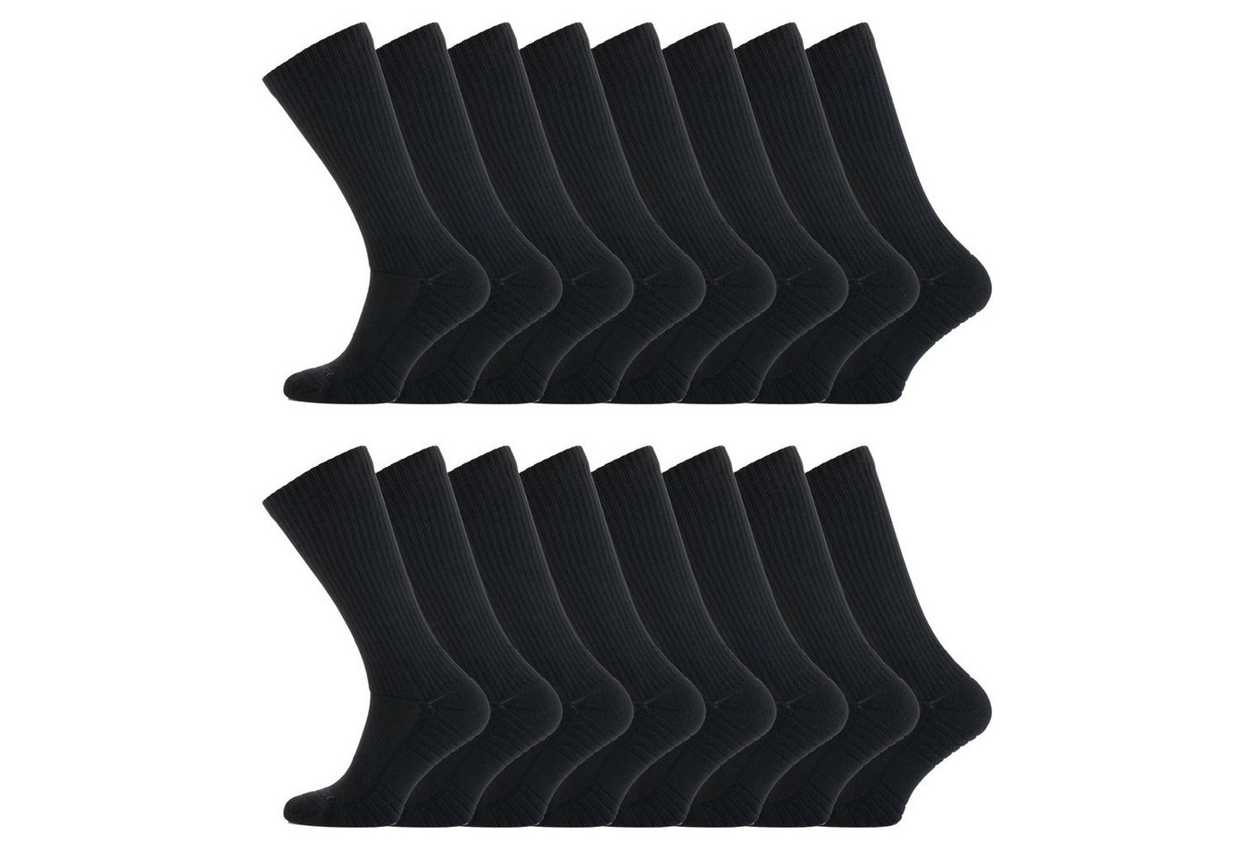 Hirschthal Funktionssocken 2, 4, 8 Paar Funktionssocken Sportsocken Socken Schwarz (8-Paar) Atmungsaktiv Bild 5