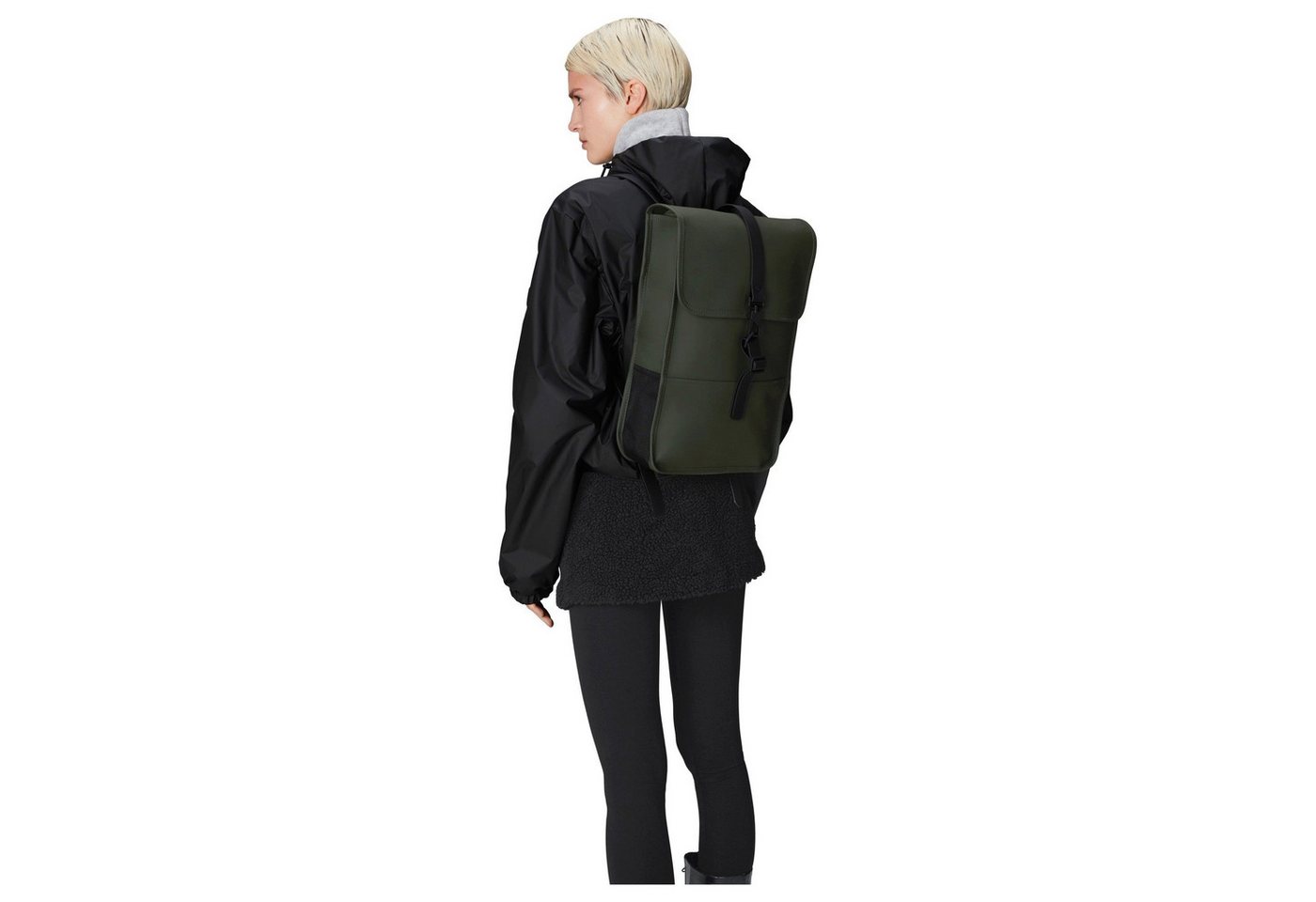 Rains Rucksack Backpack Mini - Rucksack 13" 45 cm (green) Bild 5