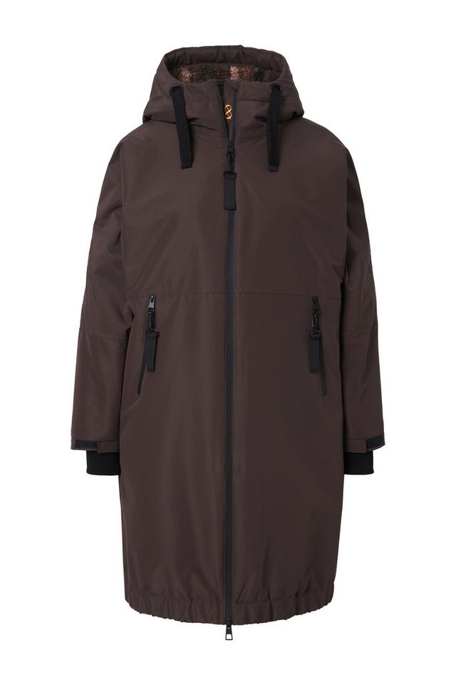 Laurasøn Funktionsmantel Funktionsmantel oversized Karo-Teddyfutter Kapuze