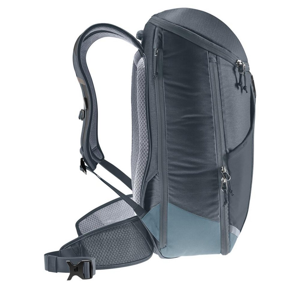 deuter Fahrradrucksack Rotsoord 25+5, verstellbarer Brustgurt, abnehmbarer Hüftgurt, gepolsterte Schulterträger, Seitliche Smartphone Tasche, Laptopfach