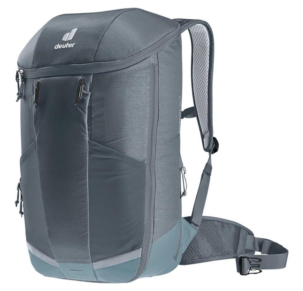 deuter Fahrradrucksack Rotsoord 25+5, verstellbarer Brustgurt, abnehmbarer Hüftgurt, gepolsterte Schulterträger, Seitliche Smartphone Tasche, Laptopfach Bild 5