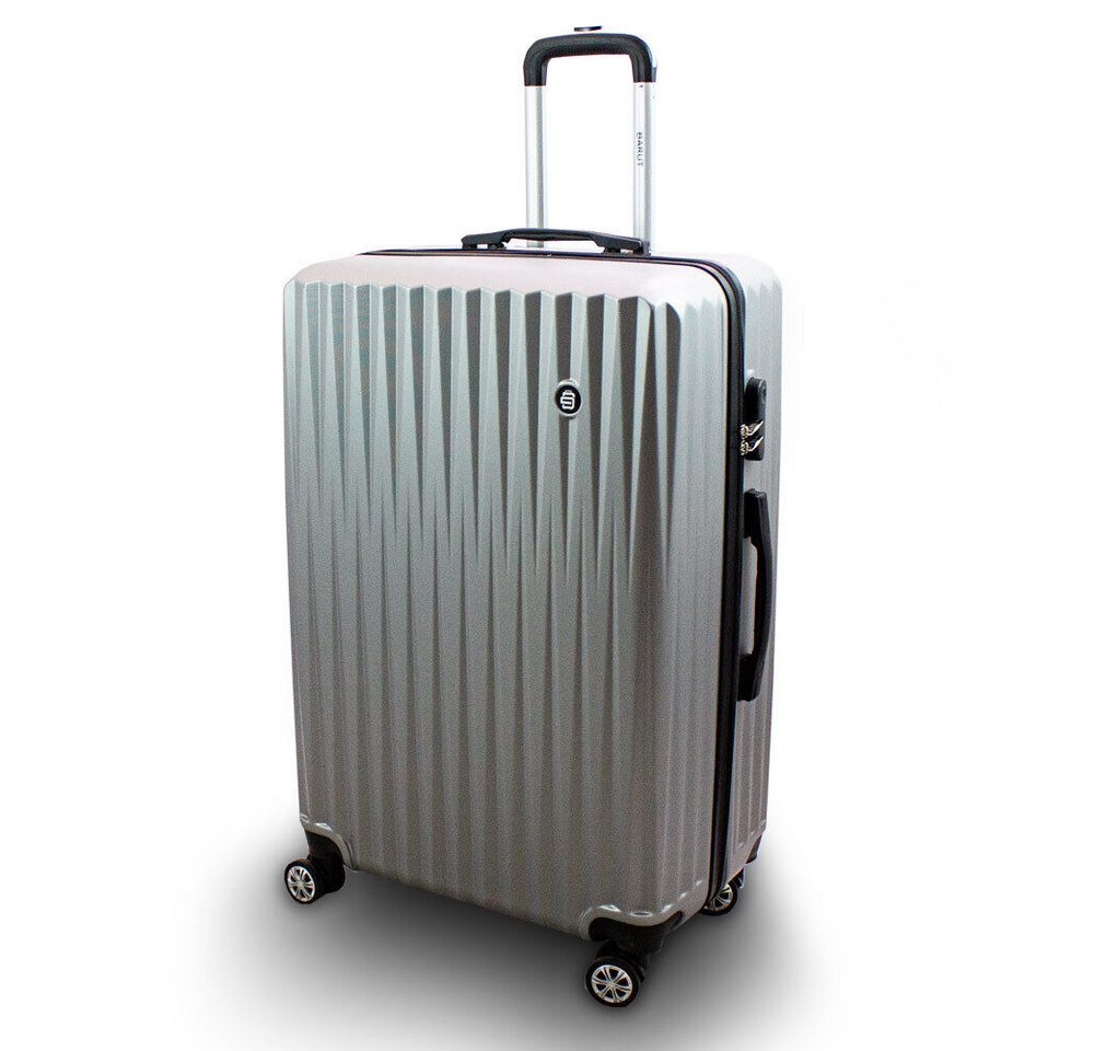 Barut Trolley Barut Reisekoffer XL Modell General Silber, 4 Rollen