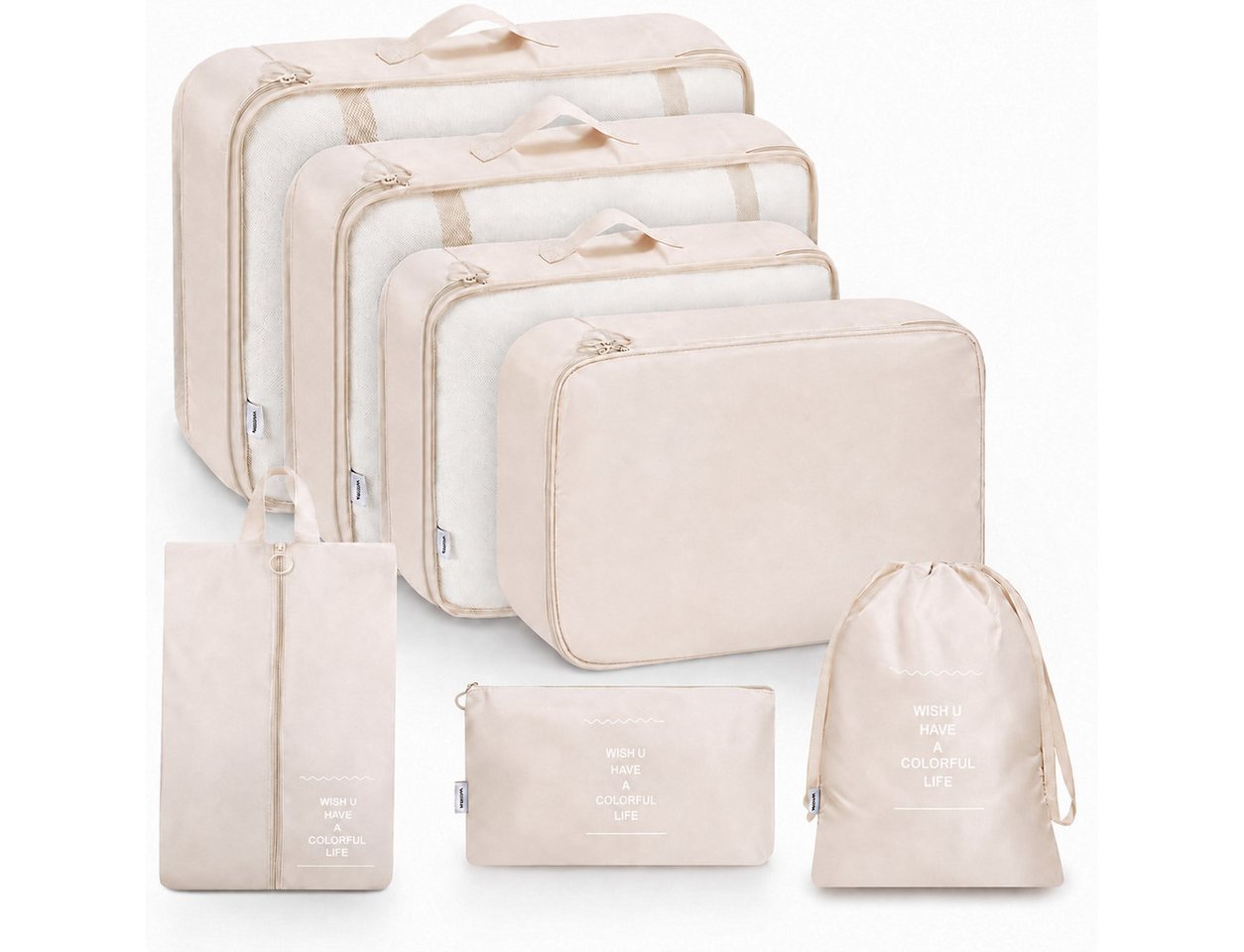 Fyrove Kofferorganizer Kofferorganizer 7-teiliges Set, Packing Cubes, Reise Packtaschen (Kofferorganizer Koffer Organizer Set 7‑teiliges, Packing Cubes, Reisepacktaschen) Bild 5