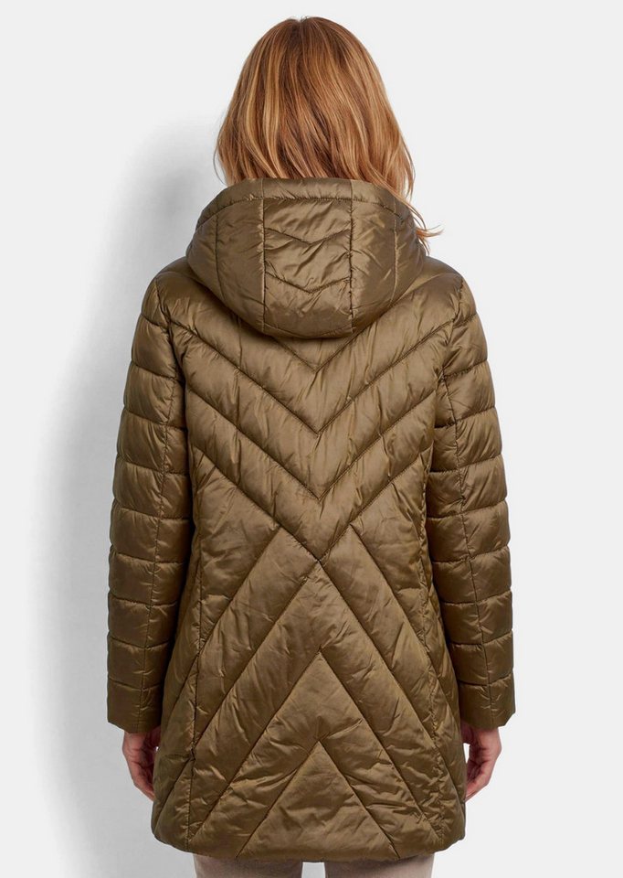 GOLDNER Outdoorjacke Kurzmantel mit Kapuze und Stehkragen Wattierte Steppjacke mit taillenformender Optik und Reißverschluss Bild 3