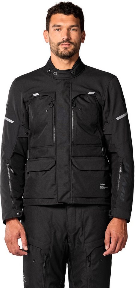 Revit Motorradjacke Outback 5 H2O wasserdichte Motorrad Textiljacke Rückenprotektor vorbereitet,Brustprotektor vorbereitet,Verbindung