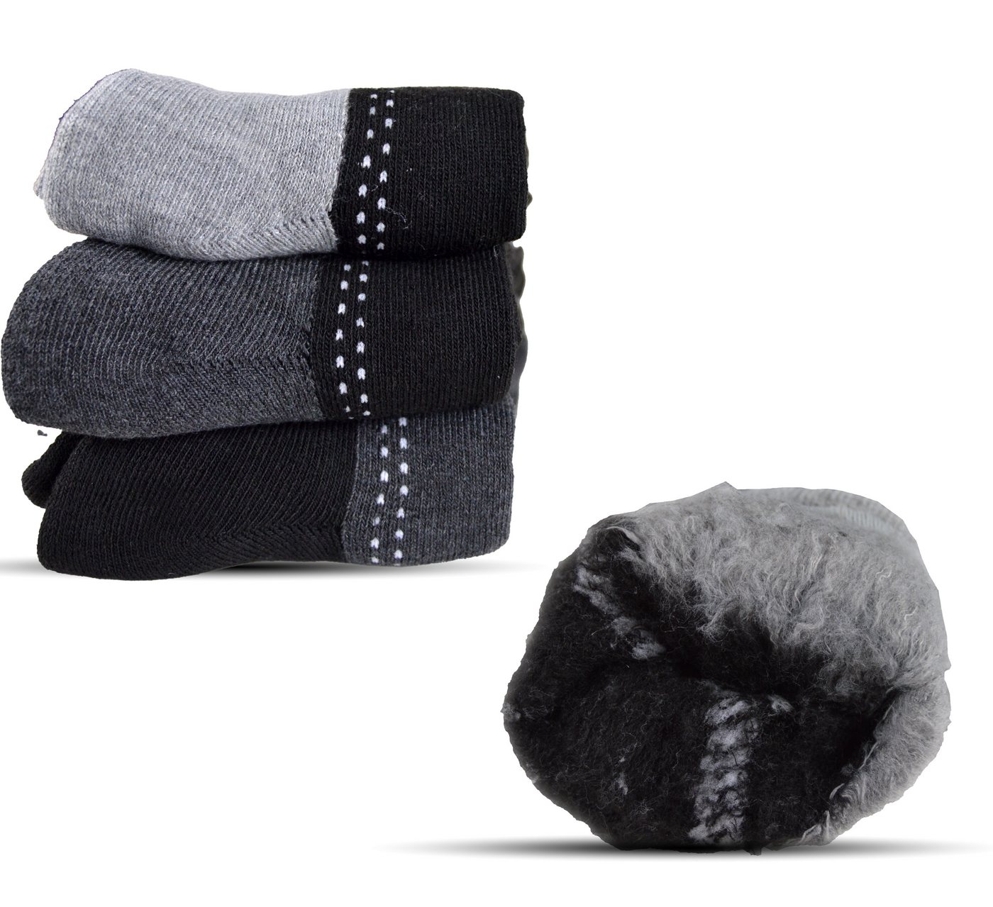 Frostfighter Thermosocken gefütterte Herren Wintersocken (6-Paar) sehr warmes weiches Innenfutter Bild 2