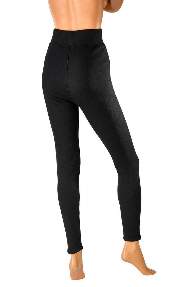 TippTexx 24 Thermoleggings Damen-Thermo-Leggings, supersoft und wärmend mit Teddy-Futter wärmend, dehnfähig, Thermo, Teddyfell Bild 3