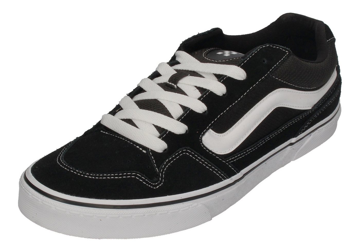 Vans CALDRONE Suede Mesh Skateschuh Black White Bild 5