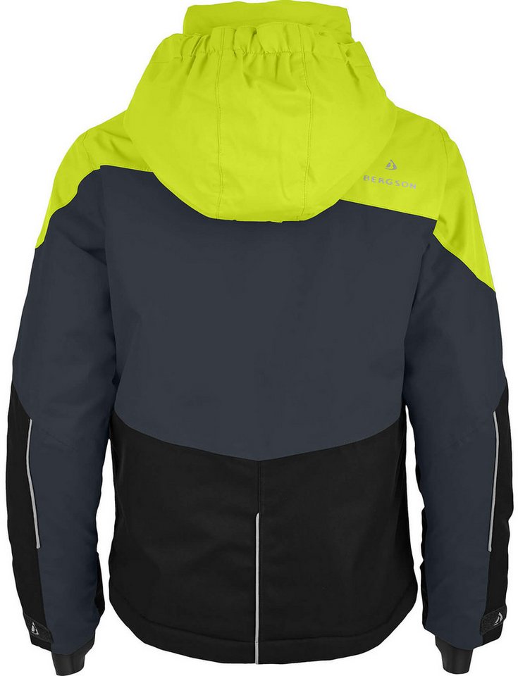 Bergson Skijacke VOLKER neo Kinder Skijacke, warm, wasserdicht (20000 mm), Normalgrößen, lime grün Bild 4