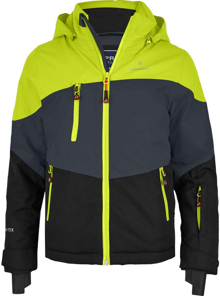 Bergson Skijacke VOLKER neo Kinder Skijacke, warm, wasserdicht (20000 mm), Normalgrößen, lime grün Bild 5