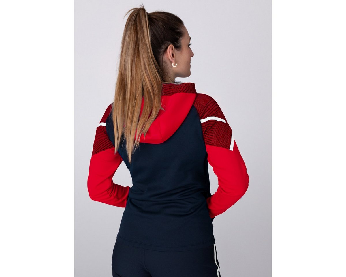 Jako Trainingsjacke Kapuzenjacke Performance (Polyester-Fleece) marineblau/rot Damen