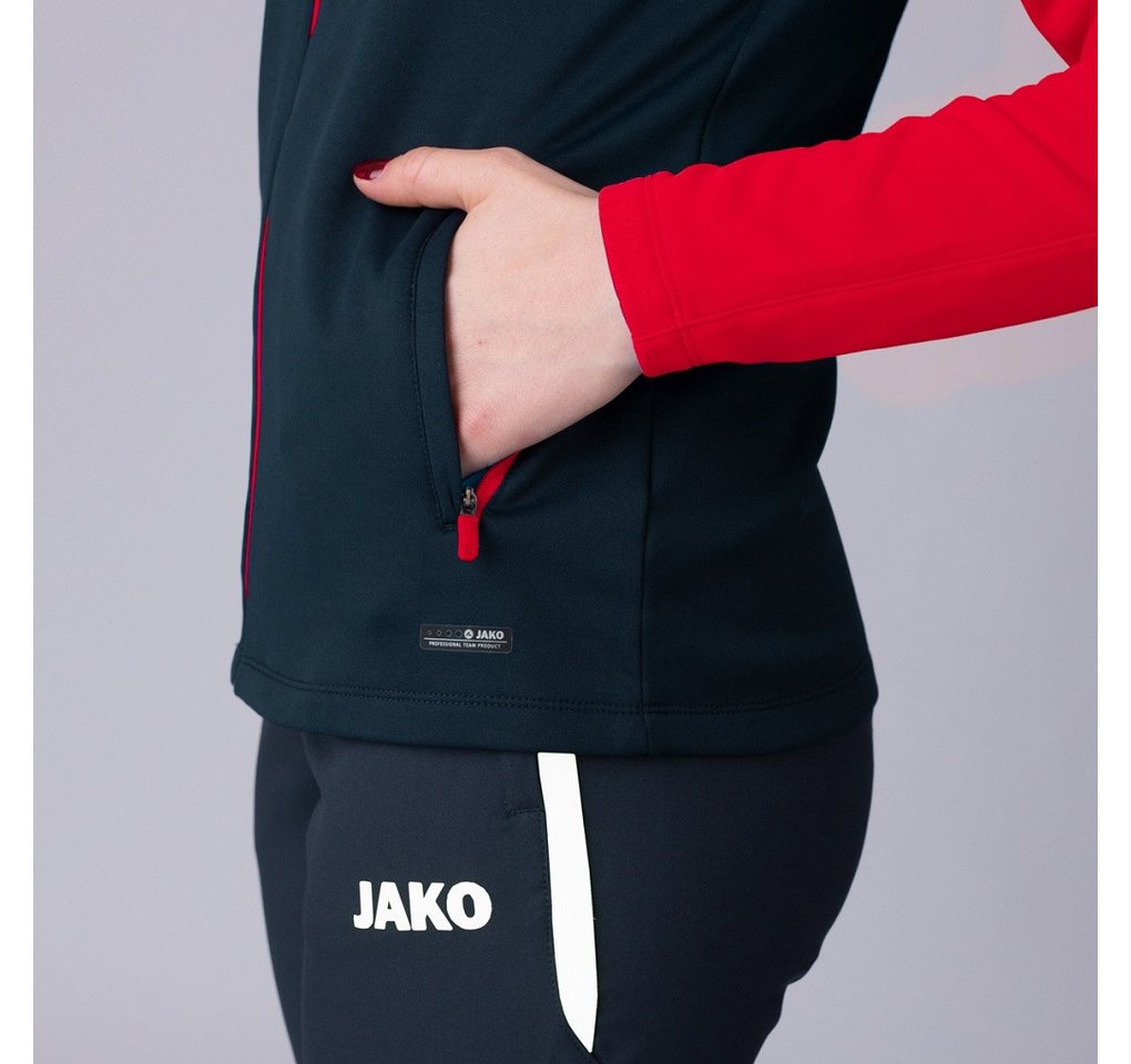 Jako Trainingsjacke Kapuzenjacke Performance (Polyester-Fleece) marineblau/rot Damen Bild 3