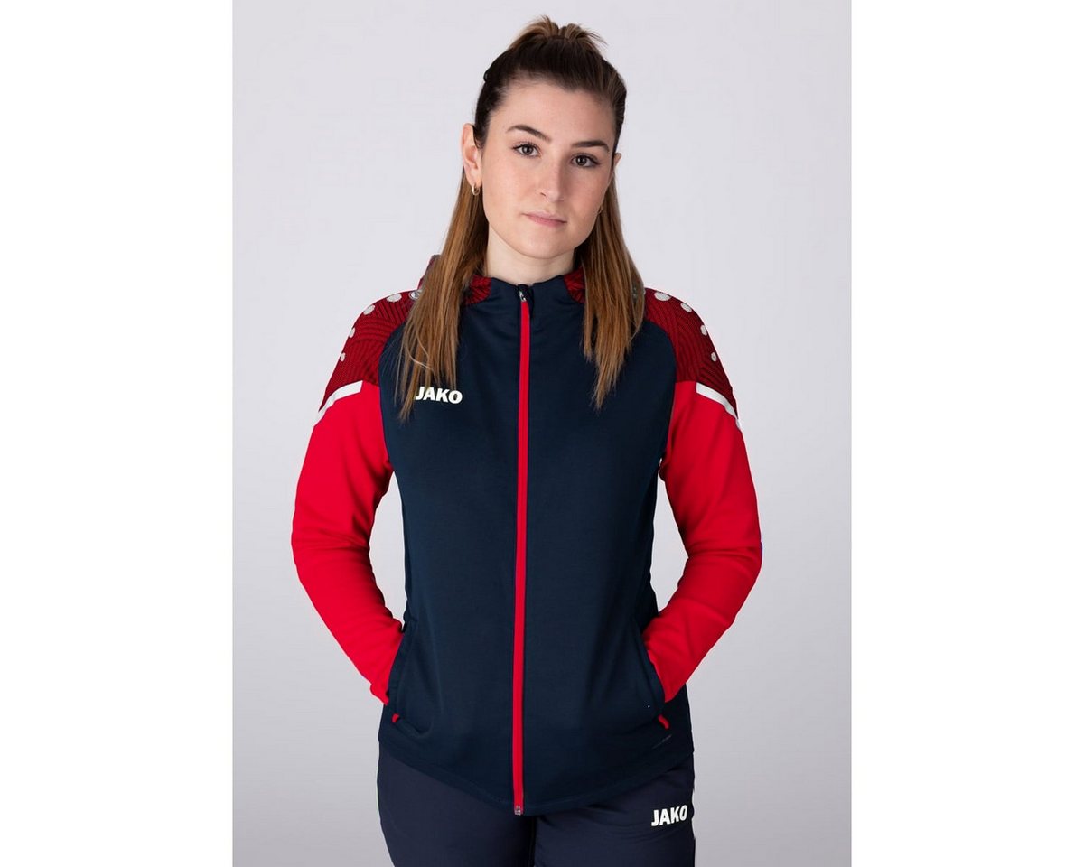 Jako Trainingsjacke Kapuzenjacke Performance (Polyester-Fleece) marineblau/rot Damen Bild 4