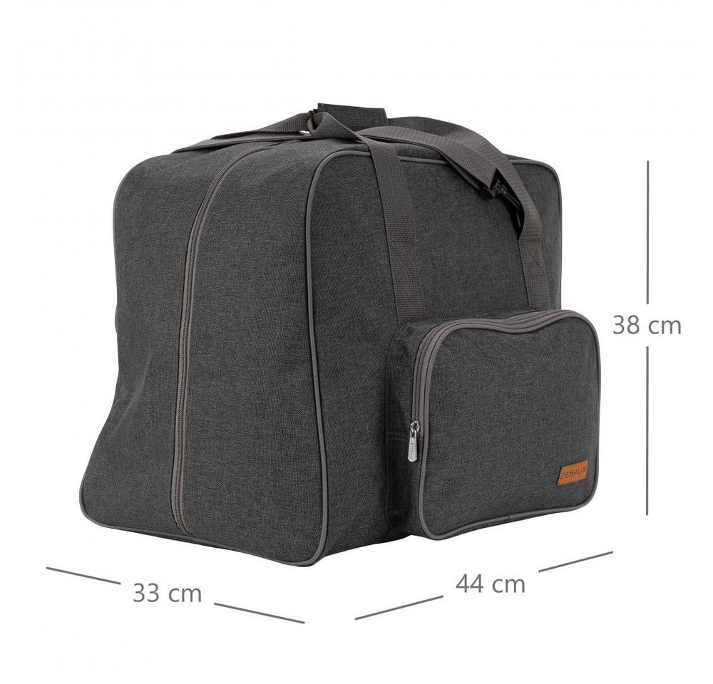 Semplix Aufbewahrungstasche - Overlock-Maschinen-Tasche 44 x 38 x 33 cm anthrazit/grau Bild 5