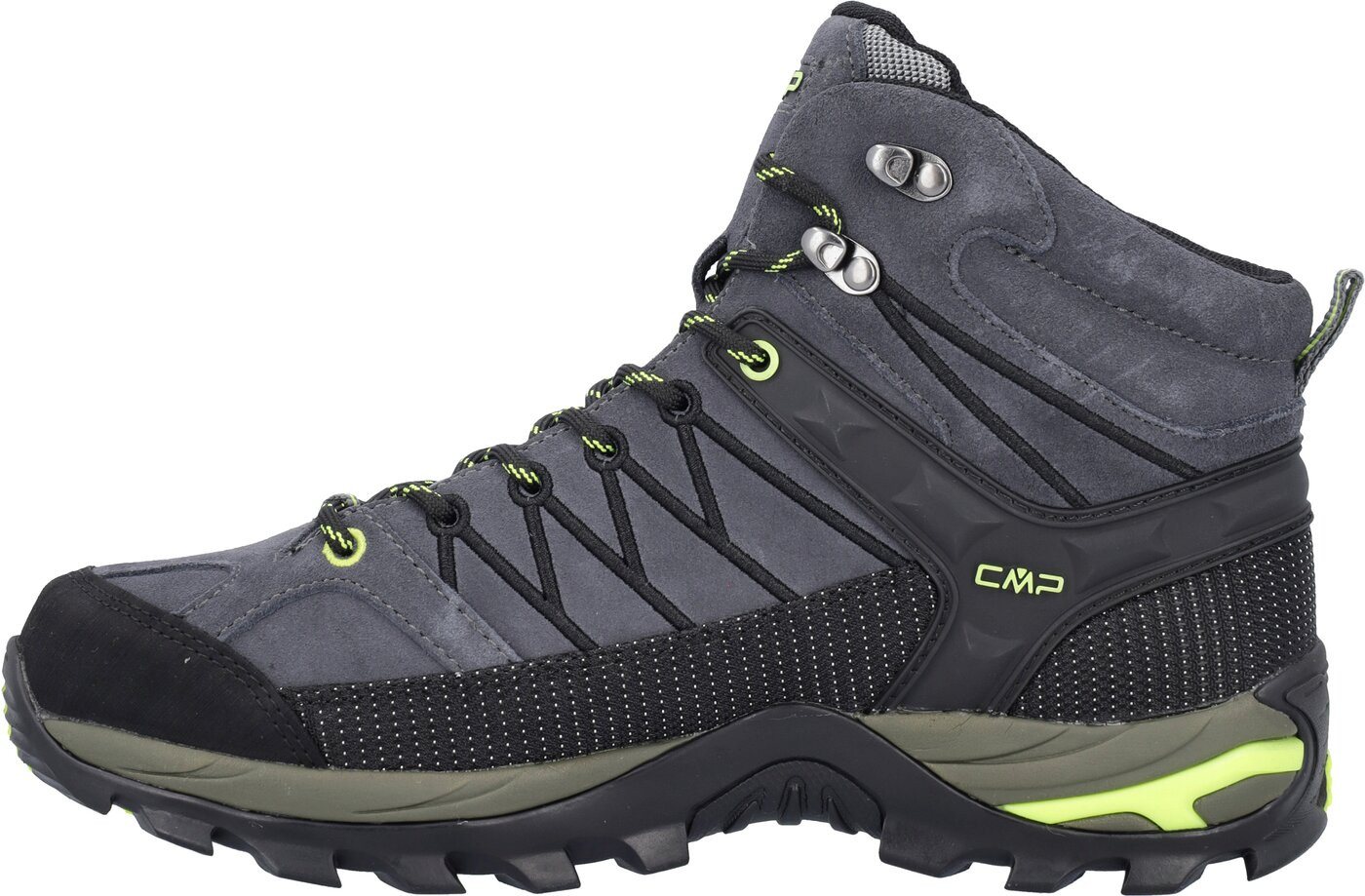 CMP RIGEL MID TREKKING SHOES WP GREY-YELLOW FLUO Wanderschuh Bild 4