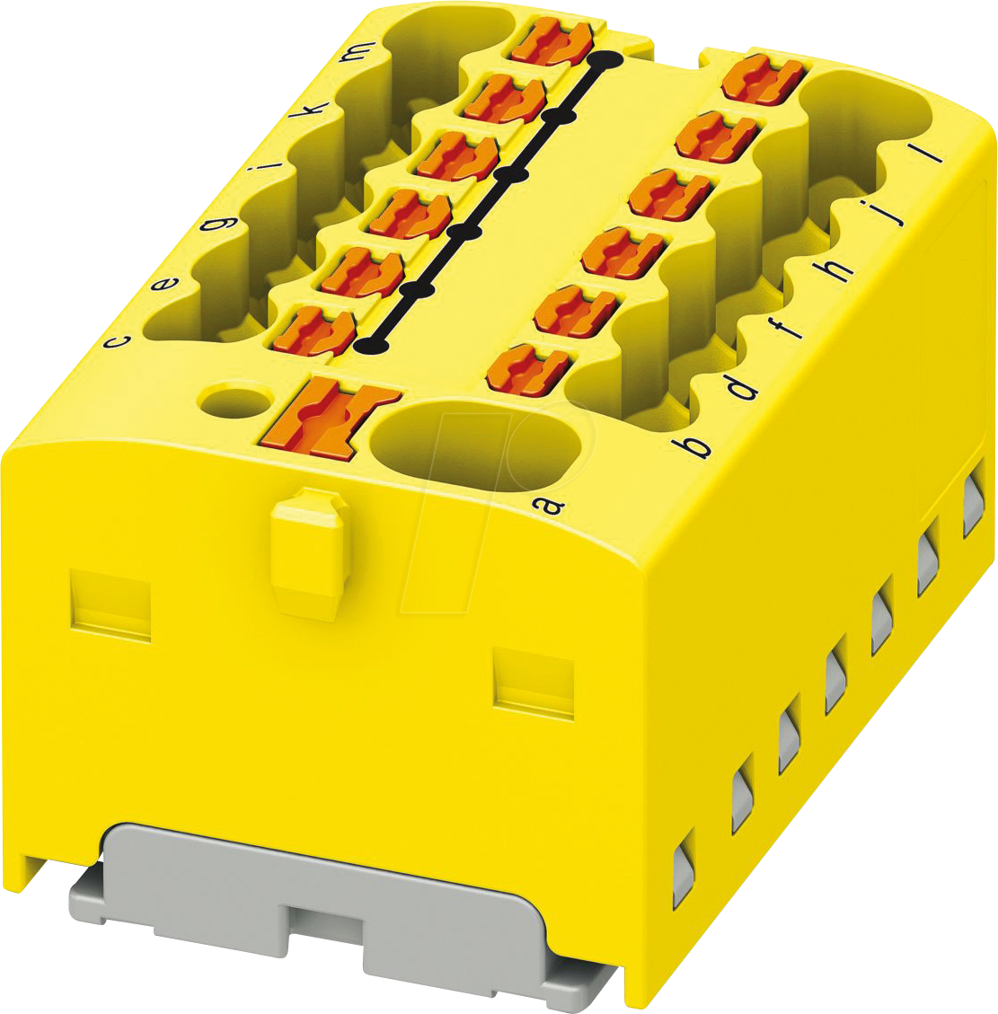 PHOE 1046966 - Verteilerblock PTFIX, 4/12x1,5, gelb