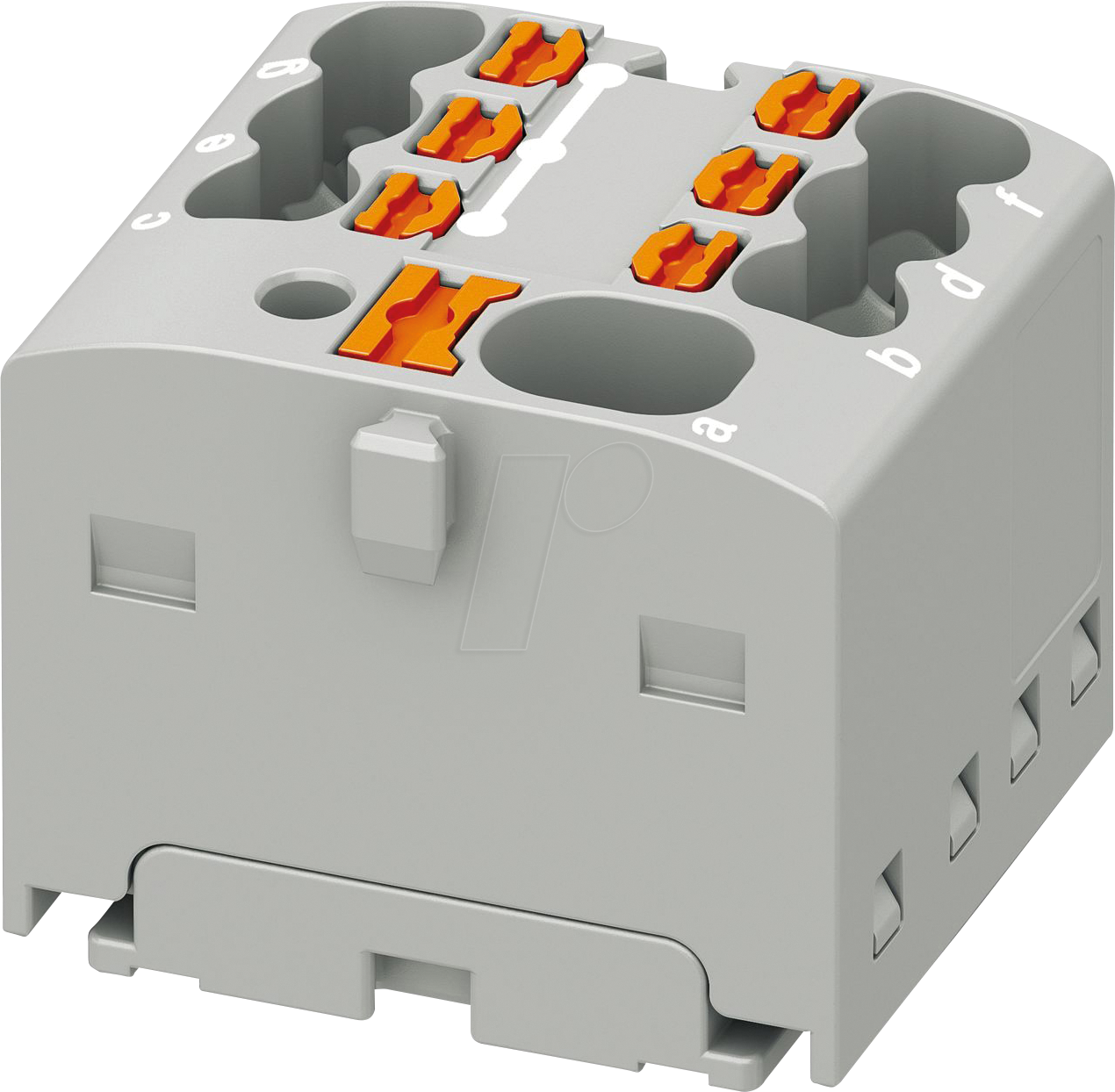 PHOE 1047478 - Verteilerblock PTFIX, 4/6x1,5, grau