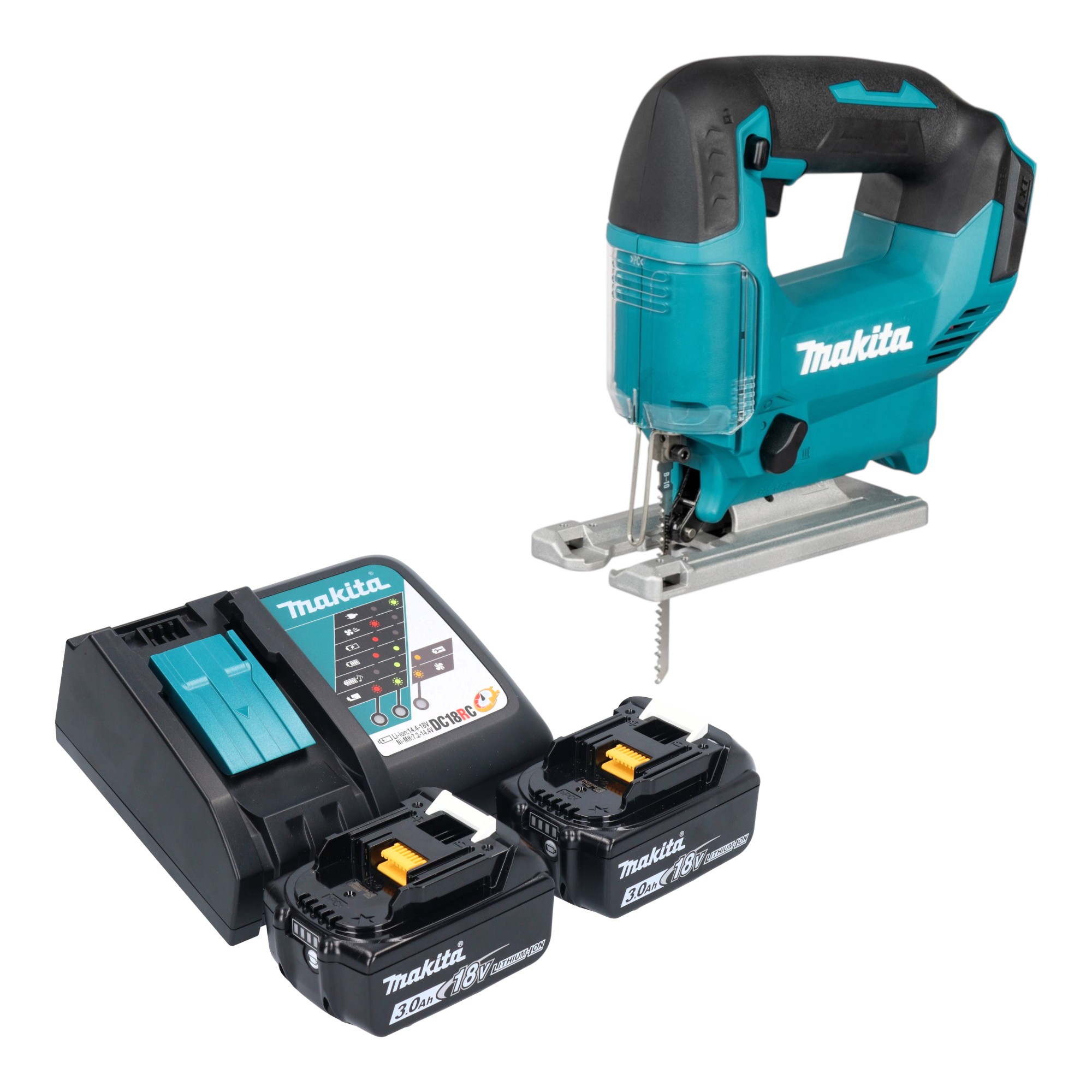 Makita Djv 186 Rf Akku Pendelhubstichsäge 18 V + 2x Akku 3,0 Ah + Ladegerät