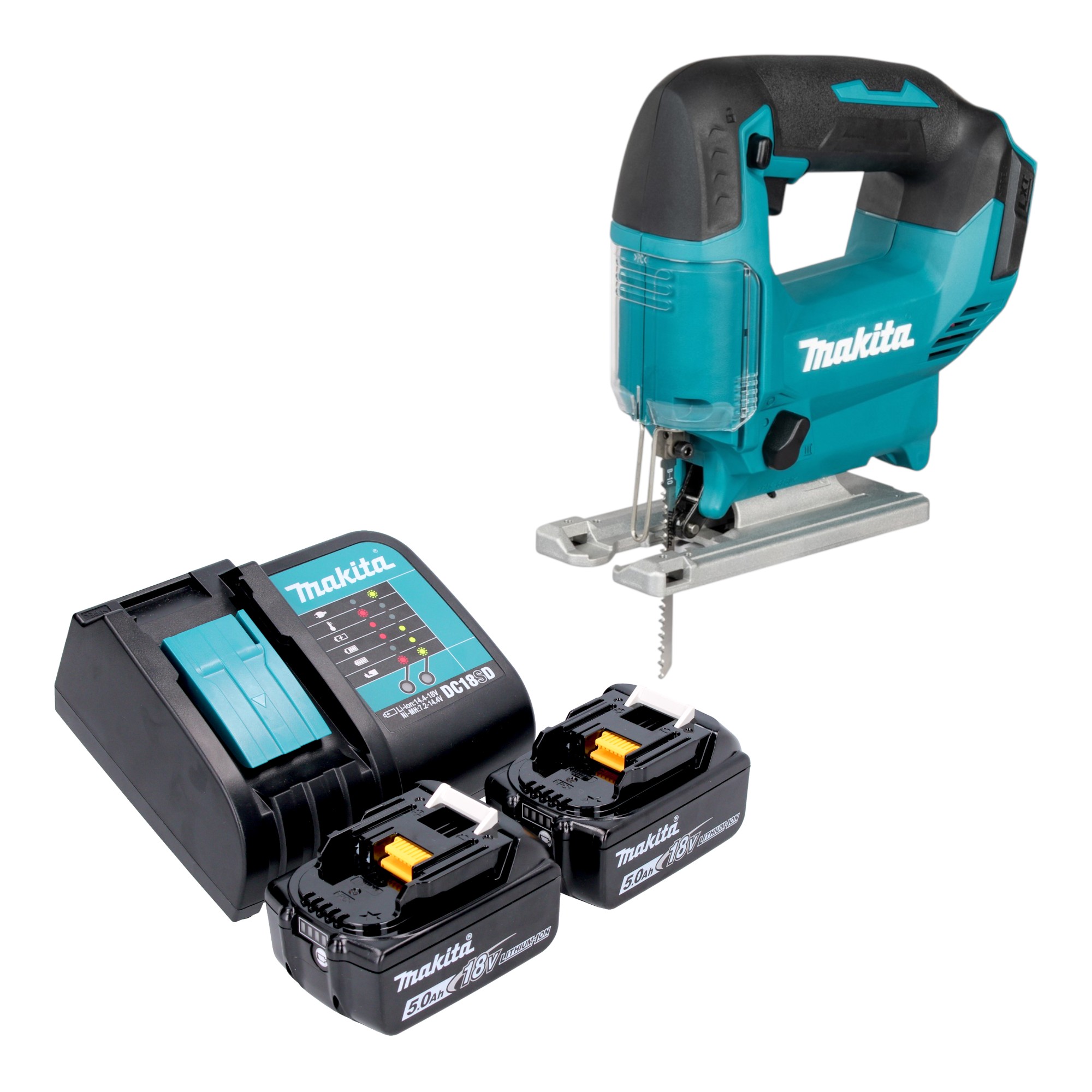 Makita Djv 186 St Akku Pendelhubstichsäge 18 V + 2x Akku 5,0 Ah + Ladegerät