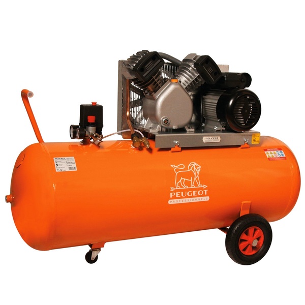 Kolbenkompressor 2,2 Kw - 150 Liter - 21 M3/h - 230 V - V-zweizylinder - Peugeot Professionnels - Pcap150vm21