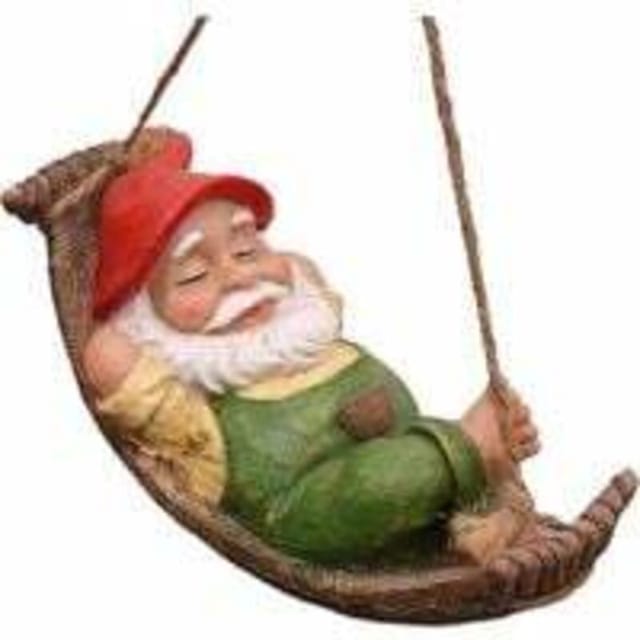 Gartenfigur Für Draußen, Liegender Zwerg Mit Hängematte, Triumphfigur, Wasserfestes Hängeornament Aus Kunstharz Zur Dekoration Des Gartens