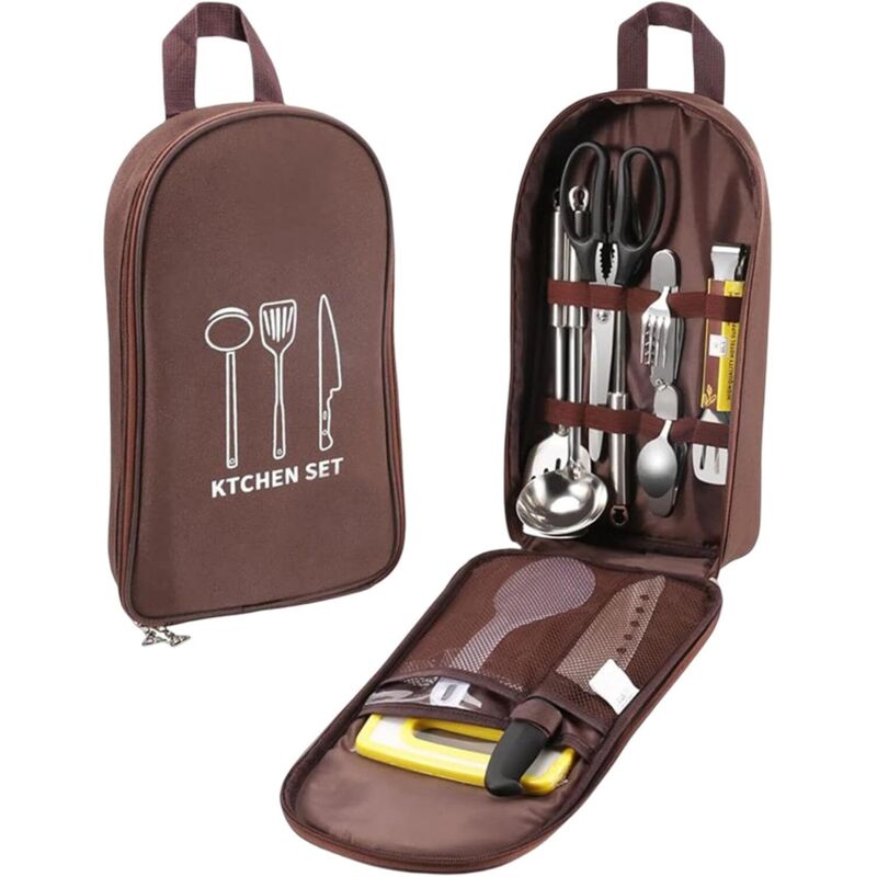 Aufbewahrungstasche Für Campingküchenutensilien, Besteckbeutel Für Camping- Und Picknickgeschirr, Wasserdichte Campinggeschirrtasche