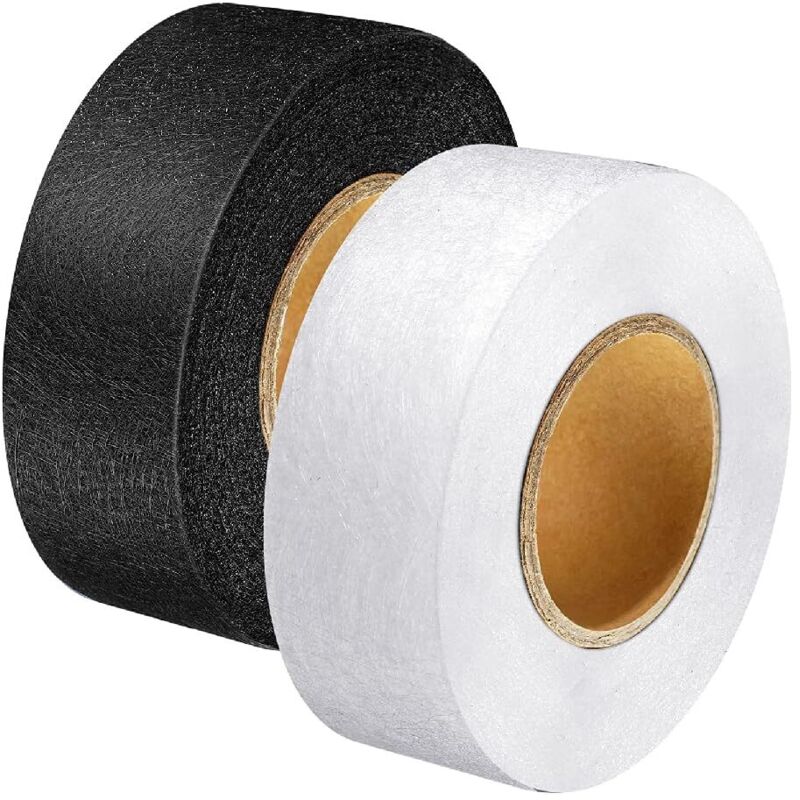 50 Meter Aufbügelbares Saumband Zum Nähen, 20 Mm Breit, Zum Säumen Von Hosen Und Stoffen (schwarz Und Weiß)