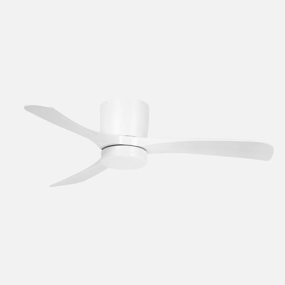 Paterna Gleichstromventilator 18 W, Weiß, 3 Flügel, 6 Geschwindigkeiten, 117°c, Optionales Licht, 2250 Lm, 3000/4500/6500 Kk, Fe