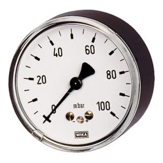 Riegler - Kapselfedermanometer, G 1/4 Hinten Zentrisch, 0 - 60 Mbar, Ø 63, 5822