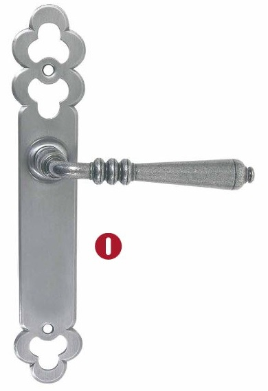 Türgriff-set Languedoc Bouvet Patinierter Eisen - Schlüssel L - 1532